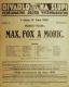 Praha-Nové Město, Divadlo Na Slupi, Max, Fox a Moric - plakát, 1928