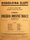 Praha-Nové Město, Divadlo Na Slupi, Právo první noci - plakát, 1931