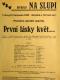 Praha-Nové Město, Divadlo Na Slupi, První lásky květ... - plakát, 1933