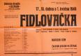 Žďár nad Sázavou, Sázavan, Fidlovačka - plakát, 1949
