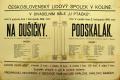 Kolín, Lidový spolek, Na dušičky - Podskalák - plakát, 1919