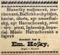 Beroun, inzerát p.Hojky 1904