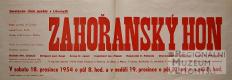 Litomyšl, JDO, Zahořanský hon - plakát, 1954