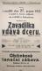 Sudoměřice u Bechyně, Sokol, Zavadilka vdává dceru - plakát, 1933
