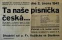 Studánka, SDO, Ta naše písnička česká - plakát, 1941
