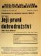 Praha-Nové Město, Divadlo Na Slupi, Její první dobrodružství - plakát, 1937