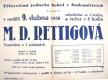 Sudoměřice u Bechyně, Sokol, M.D. Rettigová - plakát, 1950