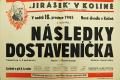 Kolín, Jirásek, Následky dostaveníčka - plakát, 1945