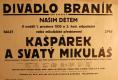 Praha-Braník, SDO, Kašpárek a svatý Mikuláš - plakát, 1935