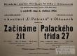 Osík, OB, Začínáme žít - Palackého třída 27 - plakát, 1951