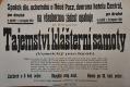 Nová Paka, SDO, Tajemství klášterní samoty - plakát, 1931