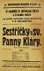 Luže, Jaroslav,  Sestřičky u sv. Panny Kláry - plakát, 1933