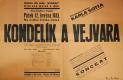 Třebíč, Vrchlický, Kondelík a Vejvara - plakát, 1933