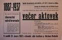 Lány na Důlku, Tyl, Ustavující schůze roku 1887 - Hrabě v šatlavě - Studená várka - Bílý Janeček aneb Divotvorné housle - plakát, 1937