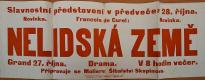 Nová Paka, SDO, Nelidská země - plakát, 1927
