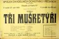 Pečky, Tyl, Tři mušketýři - plakát, 1931