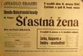 Praha-Braník, SDO, Jurka, Kašpárek a Šmidra - osvoboditelé; Praha-Malá Strana, Malostranská beseda, Šťastná žena - plakát, 1949