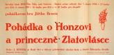 Žďár nad Sázavou, Dětská divadelní scéna, Pohádka o Honzovi a princezně Zlatovlásce - plakát, 1958
