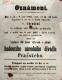 Praha, Národní divadlo, výstava plánů - plakát, 1867
