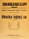 Praha-Nové Město, Vzděl. sbor vyšehradský, Divadlo Na Slupi, Obušku hýbej se - plakát, 1935