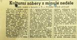 Kolín, Jirásek, Bohatý chudák, Kutná Hora, Vojáci, Ženichové, Sendražice, Sokol, LS, Tři Dvory, Drábek, Srdce - novinový článek, 1946