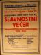 Praha-Braník, Sokol, Slavnostní večer, v Divadle Braník - plakát, 1935
