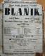 Chrudim, Divadelní ochotníci, Blaník - plakát, 1866