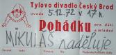 Český Brod, Tyl, Mikuláš naděluje - plakát, 1972