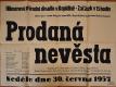Hradec Králové, Lidová opera, Prodaná nevěsta - plakát, 1957