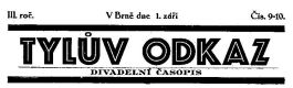 Titulek časopisu Tylův odkaz