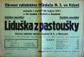 Hluboká (část Kdyně), Národní souručenství, Liduška z pastoušky – plakát, 1941