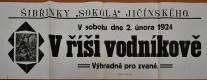 Jičín, Sokol, V říši vodníkově - plakát, 1924