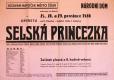 Žďár nad Sázavou, Sázavan-Havlíček, Selská princezna - plakát, 1946