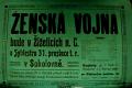 Žiželice, Tyl, Ženská vojna - plakát, 1918