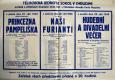Chrudim, Sokol, Princezna Pampeliška - Naši furianti - Hudební a divadelní večer - plakát, 1940