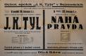 Sezemice, Ochotníci, J. K. Tyl - Nahá pravda - plakát, 1940