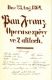 Pardubice, Pan Franz, opera se zpěvy ve 2 aktech - plakát šablona 1864