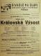 Praha, hl. město, Intimní scéna, Královská Výsost, v Divadle Na Slupi - plakát, 1926