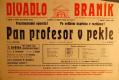Praha-Braník, SDO, Pan profesor v pekle - plakát, 1937