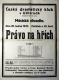 Ukrajina, Užhorod, Český dramatický klub, Právo na hřích - plakát, 1932