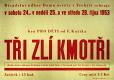 Třebíč, Dům osvěty, Tři zlí kmotři - plakát, 1953