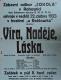 Rohoznice, Sokol, Víra, Naděje, Láska - plakát, 1923