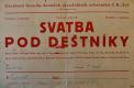 Sezemice, Ochotníci, Svatba pod deštníky - plakát, 1955