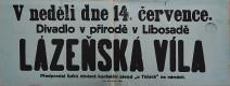 Jičín, Občanská čtenářská beseda, Lázeňská víla - plakát, 1918
