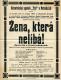 Netolice, SDO Tyl, Žena, která nelíbá, plakát, 1927