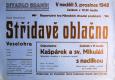Praha-Braník, SDO, Střídavě oblačno - Kašpárek a sv. Mikuláš s nadílkou - plakát, 1948