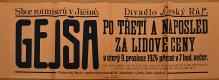 Jičín, Rotmistři, Gejša - plakát, 1924