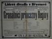 Praha-Břevnov, Lidové divadlo, Granátníci princezna Regíny - plakát, 1906