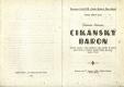 Hradec Králové, Lidová opera, Cikánský baron - program, 1954