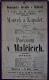 Holice, Klicpera, Montek a Kapulet – Posvícení v Malčicích –  plakát, 1875